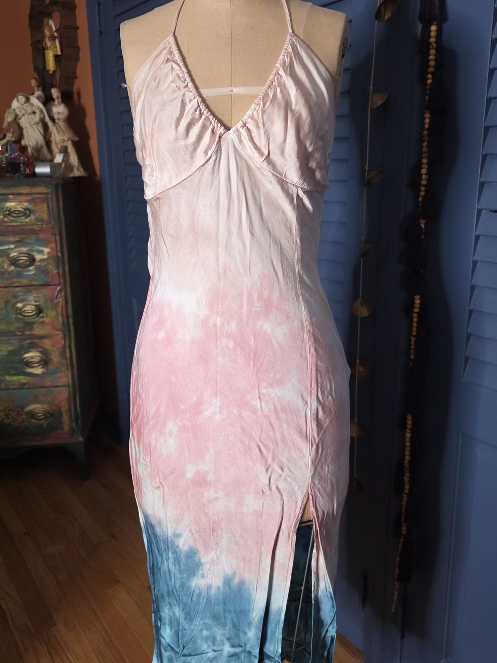 Rays For Days Pink Peach Satin Slip Dress - Size L